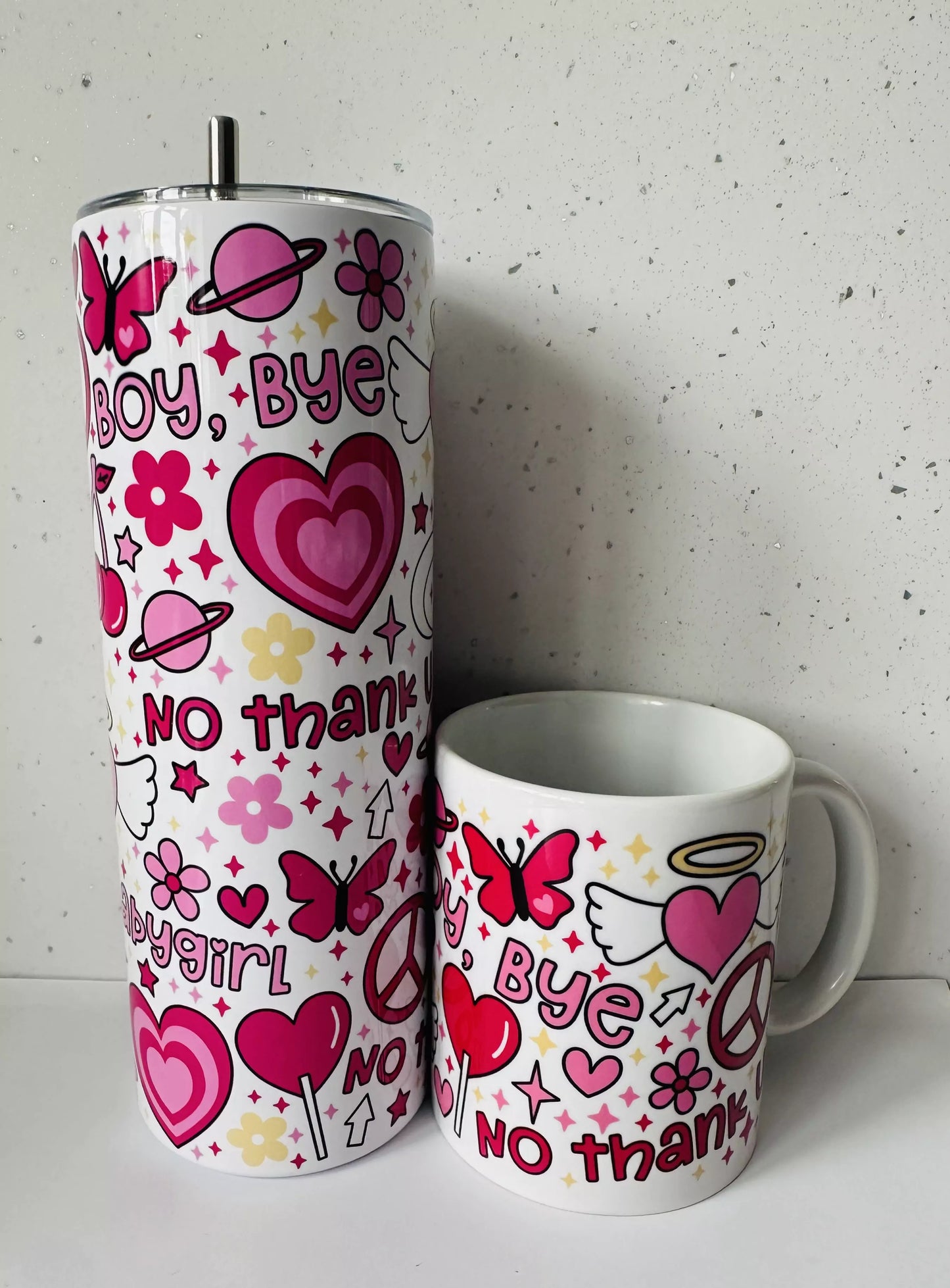 Drinkware Bundle – 20oz Tumbler + 11oz Mug - No Thanks Boy