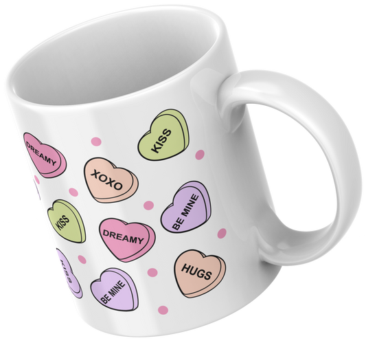11oz Ceramic Mug love hearts