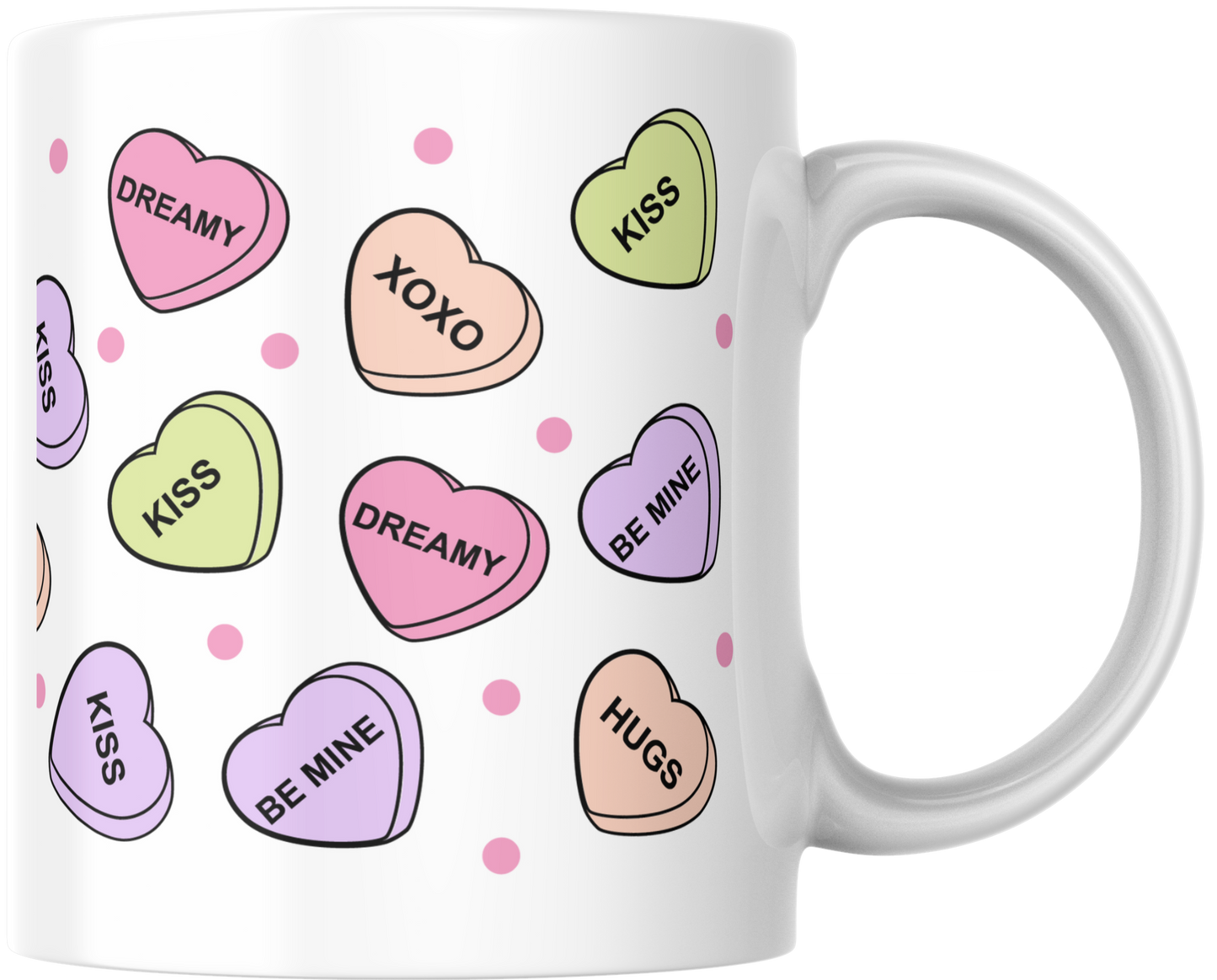 11oz Ceramic Mug love hearts
