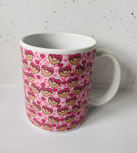 11oz Ceramic Mug - Heart Doughnut