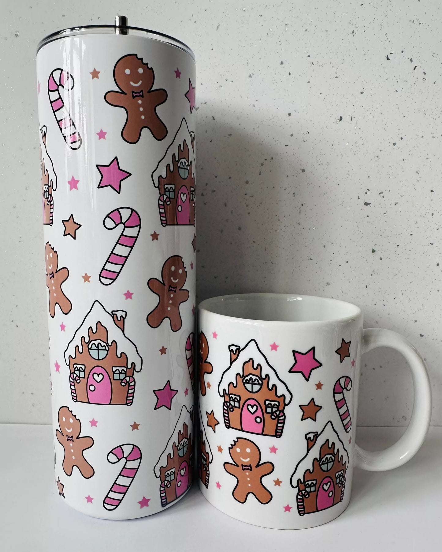 Drinkware Bundle – 20oz Tumbler + 11oz Mug - Gingerbread