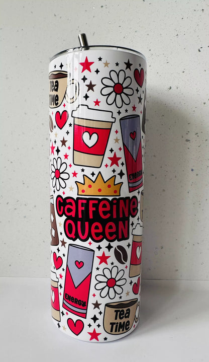 20oz Stainless Steel Tumbler – With Lid & Straw