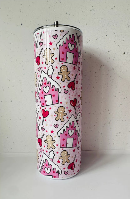 20oz Stainless Steel Tumbler – With Lid & Straw