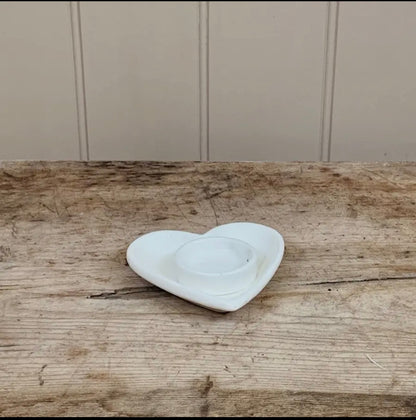 White heart T-Light Holder