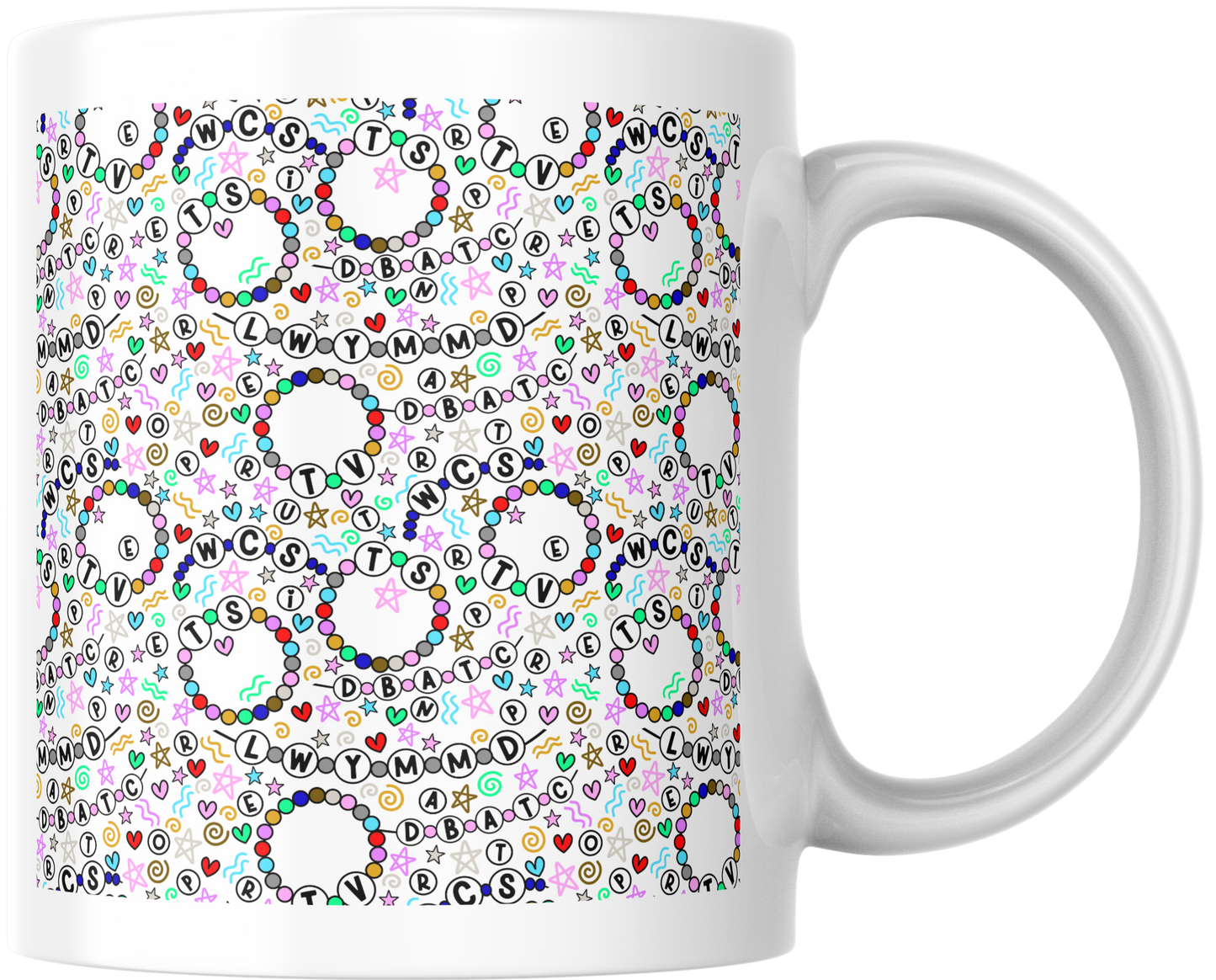 11oz Ceramic Mug Friendship bracelet