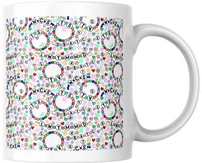 11oz Ceramic Mug Friendship bracelet