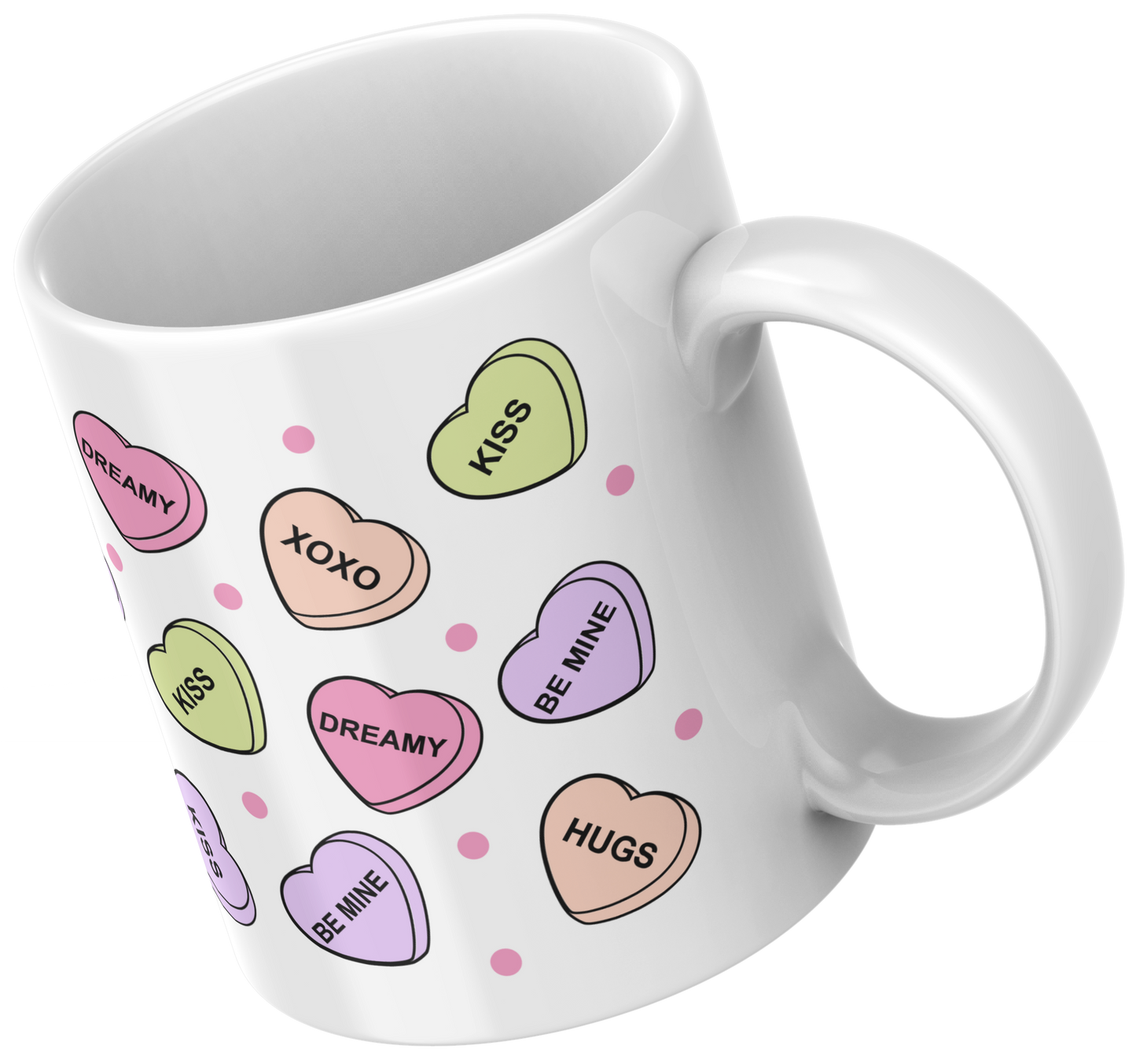 11oz Ceramic Mug love hearts