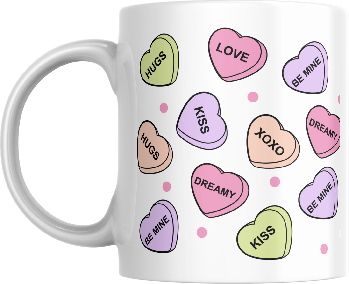 11oz Ceramic Mug love hearts