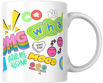 11oz Ceramic mug  Teenagers words