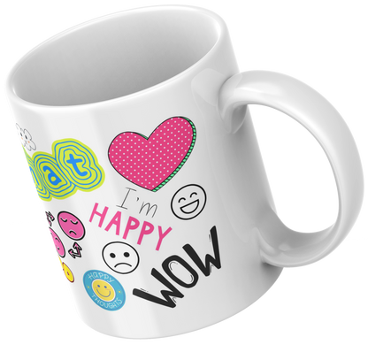 11oz Ceramic mug  Teenagers words